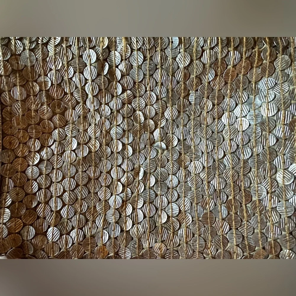 Hoss Intropia Metallic Sequined Wristlet Clutch